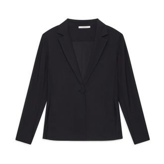 Maliparmi Blazers, female, Black, Size: XL Soft Jersey Jacket