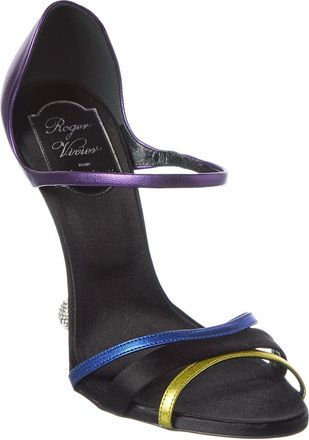 Roger Vivier Satin & Leather Sandal