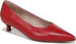 Naturalizer Natalia Pointed Toe Kitten Heel Pump in Red Leather at Nordstrom Rack, Size 8.5
