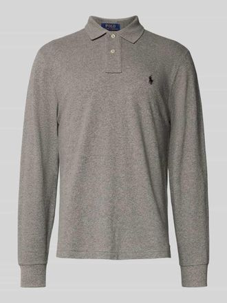 Polo Ralph Lauren Poloshirt mit Label-Stitching in Hellgrau, Gr&ouml;&szlig;e XL