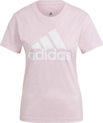 adidas (WMNS) adidas Essentials Logo T-Shirt Asia Sizing Pink White GL0726