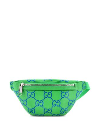 Gucci GG Embossed Perforated Leather Small belt bag - Blue
