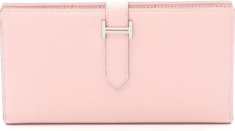 Hermès Pink Rose Sakura Chevre Leather Long Wallet (Bi-Fold) (Pre-Owned)