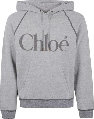 Chlo&eacute; Klassieke Logo Hoodie - Dames - Hoodies - Grijs - S - Hoodies & sweatvesten