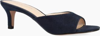 Pelle Moda Womens Balin Slide Sandal In Midnight Suede