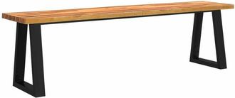 vidaXL Bench with Live Edge 160 cm Solid Wood Acacia vidaXL