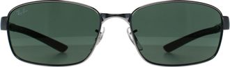 Ray-Ban RB3413 004 gunmetal g-15 groene zonnebril