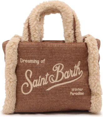 MC2 Saint Barth Vanity Mini Shearling Pied de Poule - - Bags - Donna - Beige - ONE SIZE