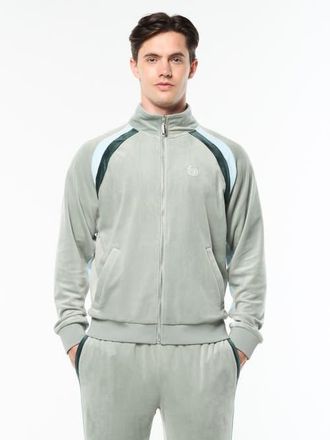 Sergio Tacchini Banda Velour Track Jacket in Slate Gray at Nordstrom, Size Xxx-Large