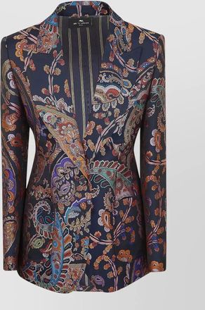 Etro fitted peak lapel blazer
