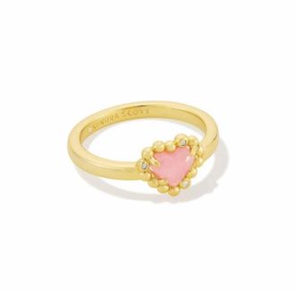 Kendra Scott Anna Framed Band Ring In Pink Gold