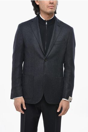 Corneliani Virgin Wool SPORTSWEAR Blazer with Removable Knitted Chest P size 46