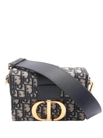 Dior 2021-2025 Oblique Canvas 30 Montaigne Box Bag shoulder bag - Blue