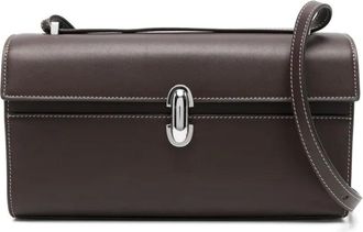 Savette Tassen, Dames, Bruin, ONE Size, Leer, Symmetry 26 Crossbody Tas