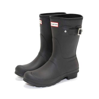 Hunter Womens Original Short Rain Boots In Black