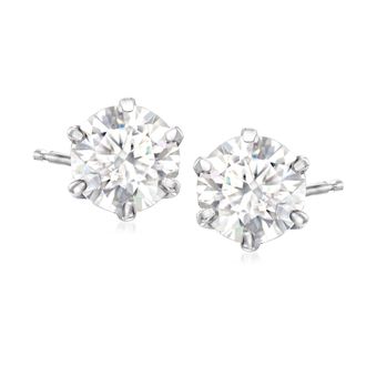 Ross-Simons Moissanite Stud Earrings in Sterling Silver