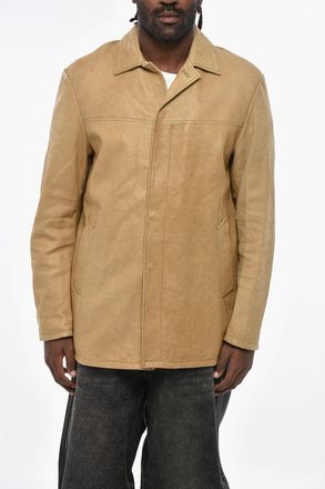 Diesel RED TAG Leather Jacket NICO with Concealed Buttoning Diesel