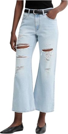 Levi's Baggy Dad Lasso - Dames - Cropped Jeans - Blauw - W26 L31 - Katoen - Jeans