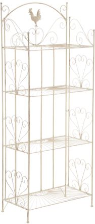 Clp Estanter&iacute;a De Pie Mia De Hierro 153 X 62 Cm Crema Antiguo