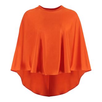 Stella McCartney Stella McCartney, Blouses, female, Orange, Size: XS Viscose top