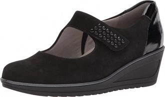 Ara Womens Hellen Wedge Shoes In Nubuk Vernice