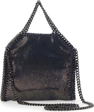 Stella McCartney Womens Tiny Tote Bag Falabella Blue Polyester Shoulder