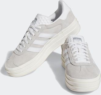 adidas Sneaker ADIDAS ORIGINALS GAZELLE BOLD, Damen, Gr. 40, grau (grau two, cloud wei&szlig;, core wei&szlig;), Leder, Synthetik, Schuhe Sneaker