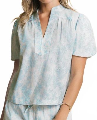 Southern Tide Cassia Top In Dewdrop Blue