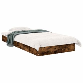 vidaXL Struttura Letto A Pavimento Rovere Fumo 80 X 200 Cm Vidaxl