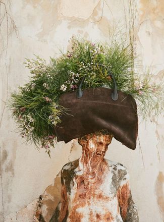 Le 31 Mens Espresso suede travel bag Exclusive collection from Italy