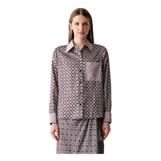 Liu Jo Overhemden, Dames, Veelkleurig, L, Polyester, Twill Printed Shirt