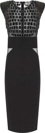 Elisabetta Franchi ABITO MIDI NERO CON PAILLETTES ELISABETTA FRANCHI