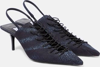 Jimmy Choo London x Jean Paul Gaultier Corset slingback pumps