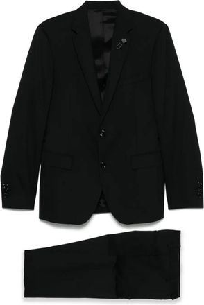 Lardini Slim Fit Soiree Pak - Heren - Business pakken - Zwart - S - Wol - Kostuums