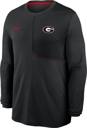 Nike Georgia Sideline Coach Nike Mens Dri-FIT College Long-Sleeve Top in Black | 03B1053YGBN-GQK