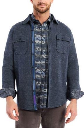Robert Graham Vigano Knit Overshirt in Blue at Nordstrom Rack, Size X-Large