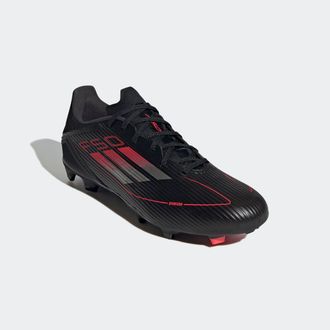 adidas Fussballschuh ADIDAS PERFORMANCE F50 LEAGUE FG/MG, Gr. 42,5, schwarz (core schwarz, iron metallic, lucid rot), Synthetik, Textil, Schuhe Fussballschuh