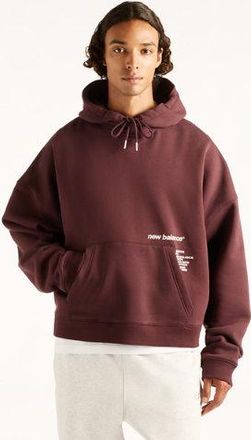 New Balance Hombre Street Classics OH Hoodie en Marr&oacute;n, Vell&oacute;n de Algod&oacute;n, Talla 2XL