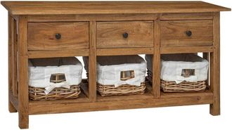 vidaXL Sideboard Solid Mahogany Wood 100x30x50 cm Vidaxl