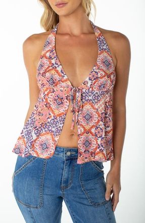 Roxy Fairweather Halter Top in Spice Rout at Nordstrom, Size X-Large