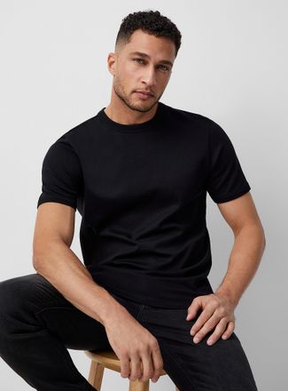 Le 31 Mens Dressy Pima cotton jersey T-shirt Standard fit