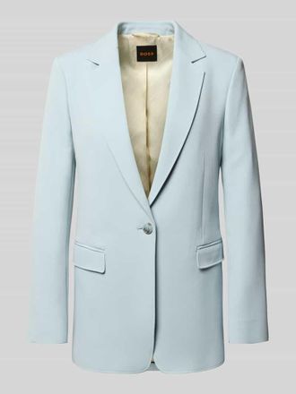 Boss Orange by Hugo Boss BOSS Orange Regular Fit Longblazer mit 1-Knopf-Verschluss Modell C_JABLA3 in Hellblau, Gr&ouml;&szlig;e 34
