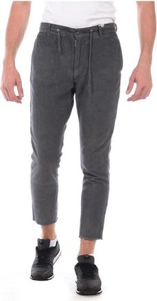 Daniele Alessandrini Jeans - Heren - Slim Fit Broeken - Grijs - S - Katoen - Broeken