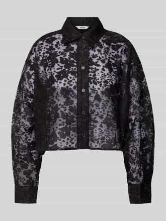 Mbym mbyM Regular Fit Hemdbluse in semitransparentem Design Modell Emele in Black, Gr&ouml;&szlig;e S/M