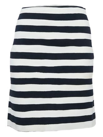 Moschino 2024 striped cotton skirt - White
