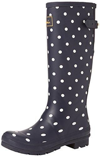 Joules Femme Welly Print Botte de Pluie, French Navy Spot, 36 EU