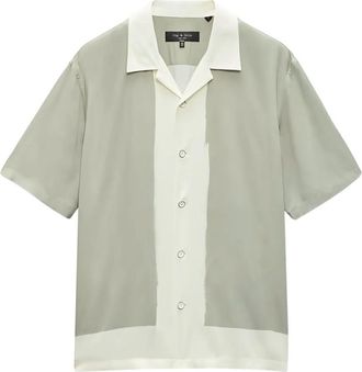 Rag & Bone two-tone revere-collar shirt - Green
