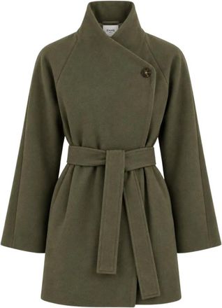 Marella Emmleccio Jas - Dames - Jas met riem - Groen - 2XS - Jassen