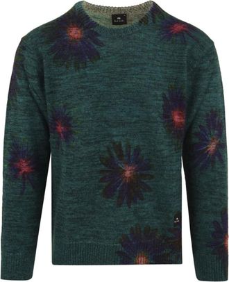 Paul Smith Trui met ronde hals - Heren - Ronde hals truien - Groen - S - Katoen - Truien & Vesten