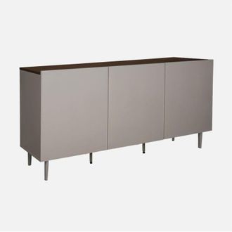 Sweeek Credenza in metallo e decorazione in legno 3 ante, 150cm